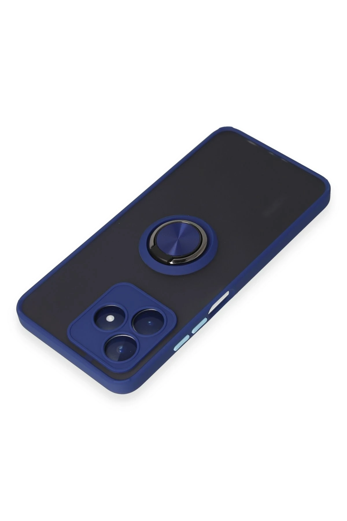 Newface Realme C53 Kılıf Montreal Yüzüklü Silikon Kapak - Lacivert