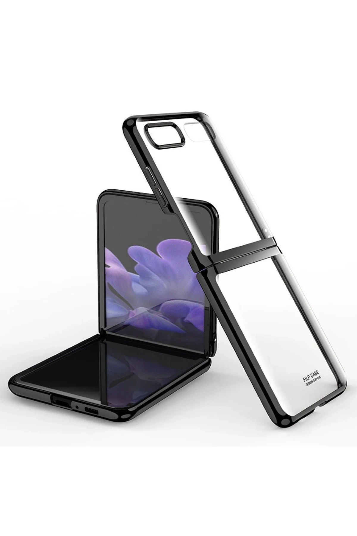 Newface Samsung Galaxy Z Flip 4 Kılıf Fold Element Kapak - Siyah
