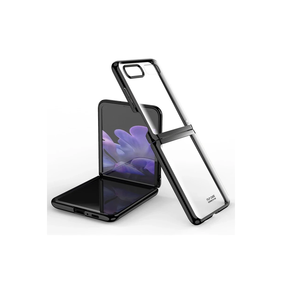 Newface Samsung Galaxy Z Flip 4 Kılıf Fold Element Kapak - Siyah — görsel 2
