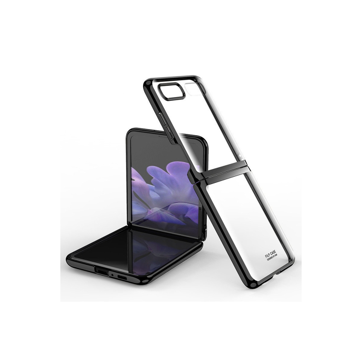 Newface Samsung Galaxy Z Flip 4 Kılıf Fold Element Kapak - Siyah — görsel 3