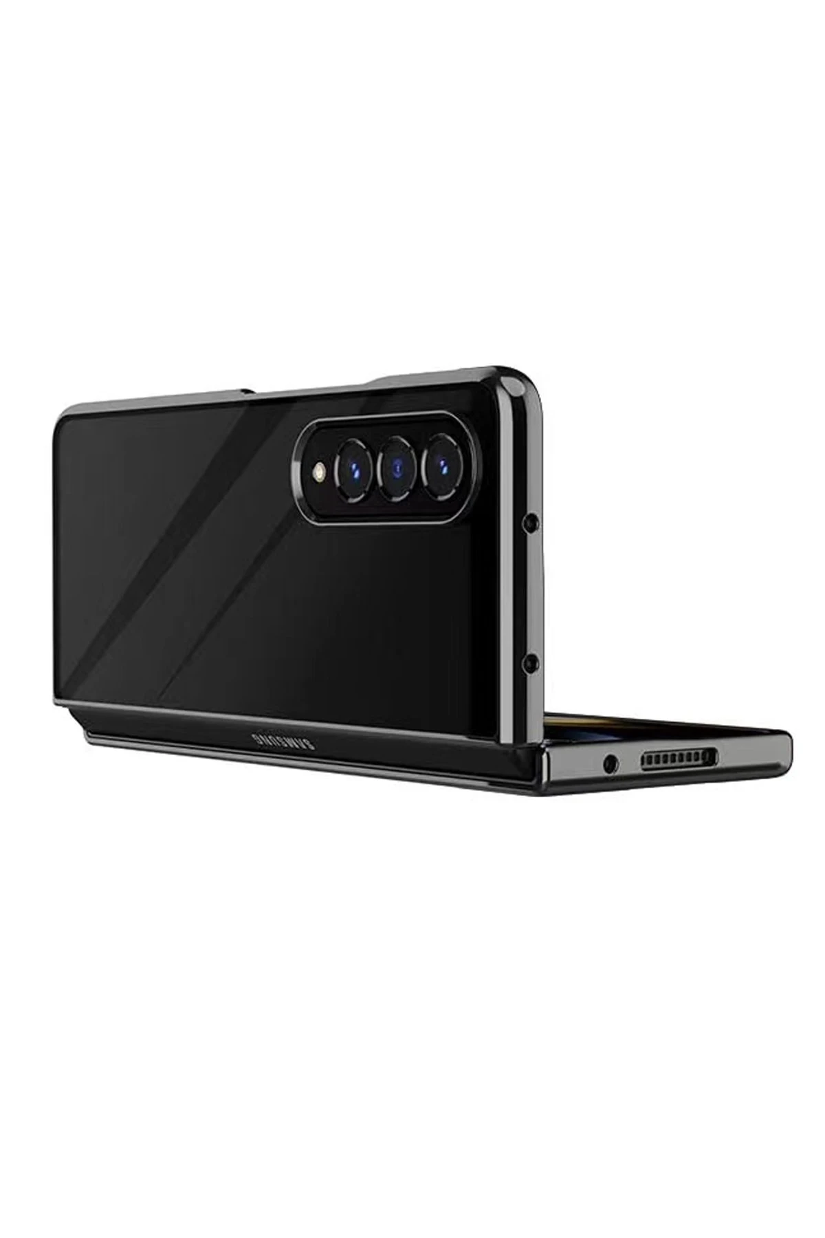 Newface Samsung Galaxy Z Fold 4 Kılıf Fold Element Kapak - Siyah