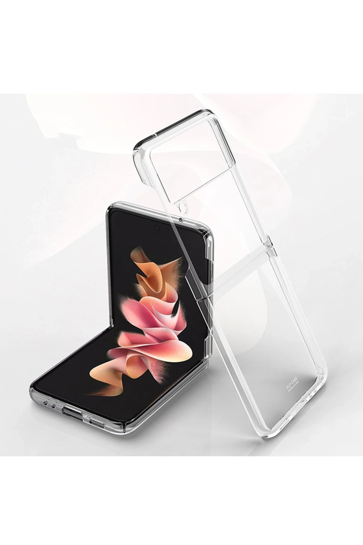 Newface Samsung Galaxy Z Flip 4 Kılıf Fold TPU Silikon - Şeffaf