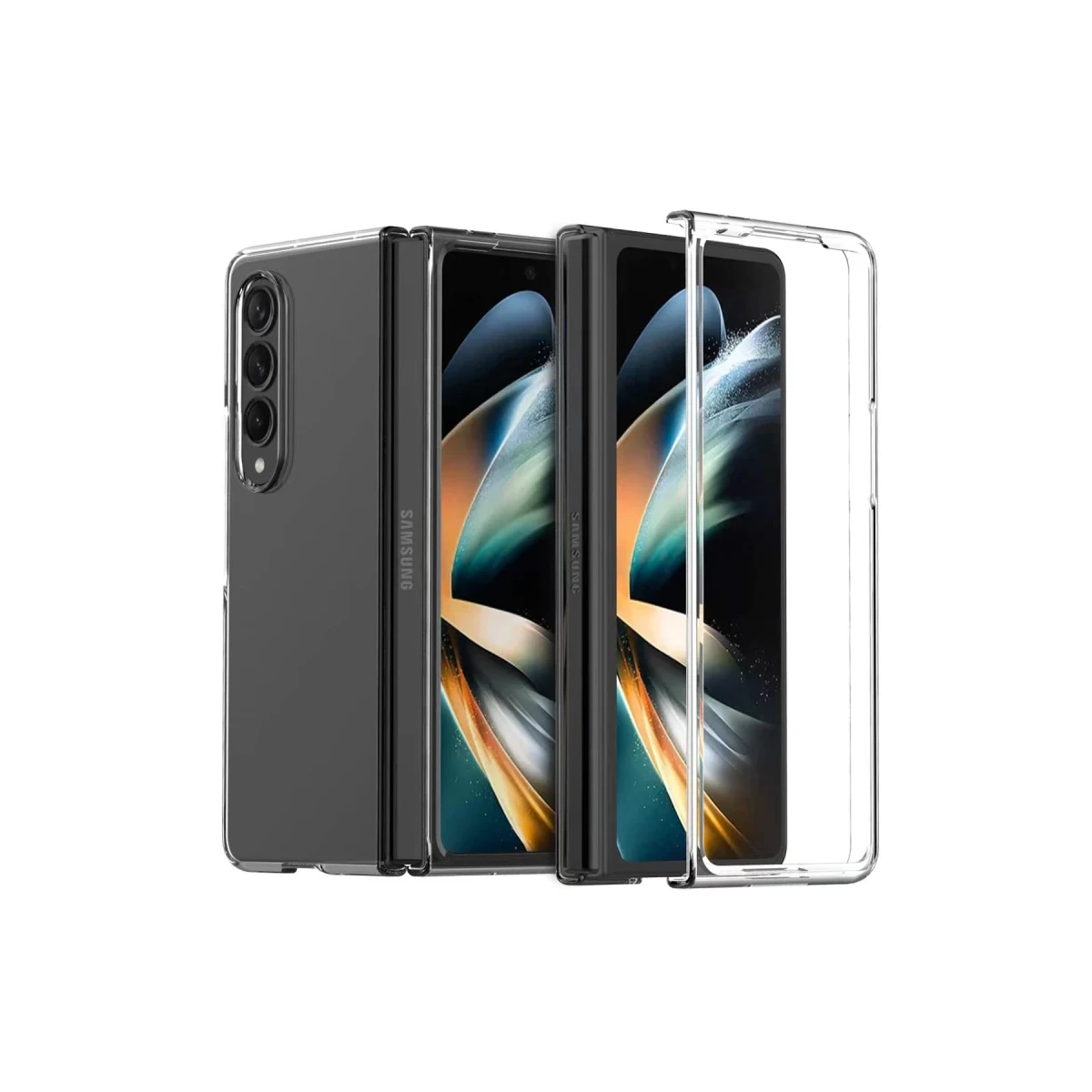 Newface Samsung Galaxy Z Fold 4 Kılıf Fold TPU Silikon - Şeffaf — görsel 3