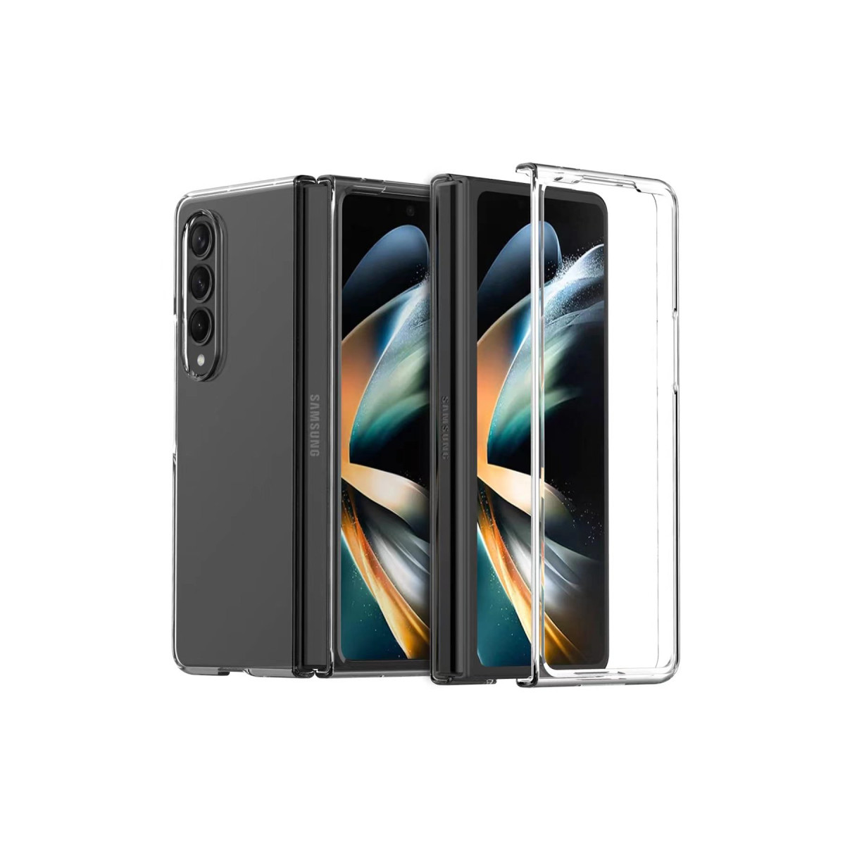 Newface Samsung Galaxy Z Fold 4 Kılıf Fold TPU Silikon - Şeffaf — görsel 5