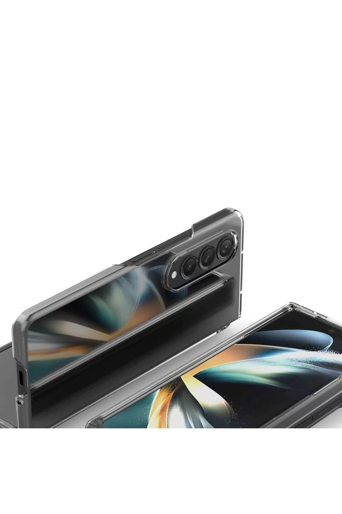 Newface Samsung Galaxy Z Fold 4 Kılıf Fold TPU Silikon - Şeffaf — görsel 2