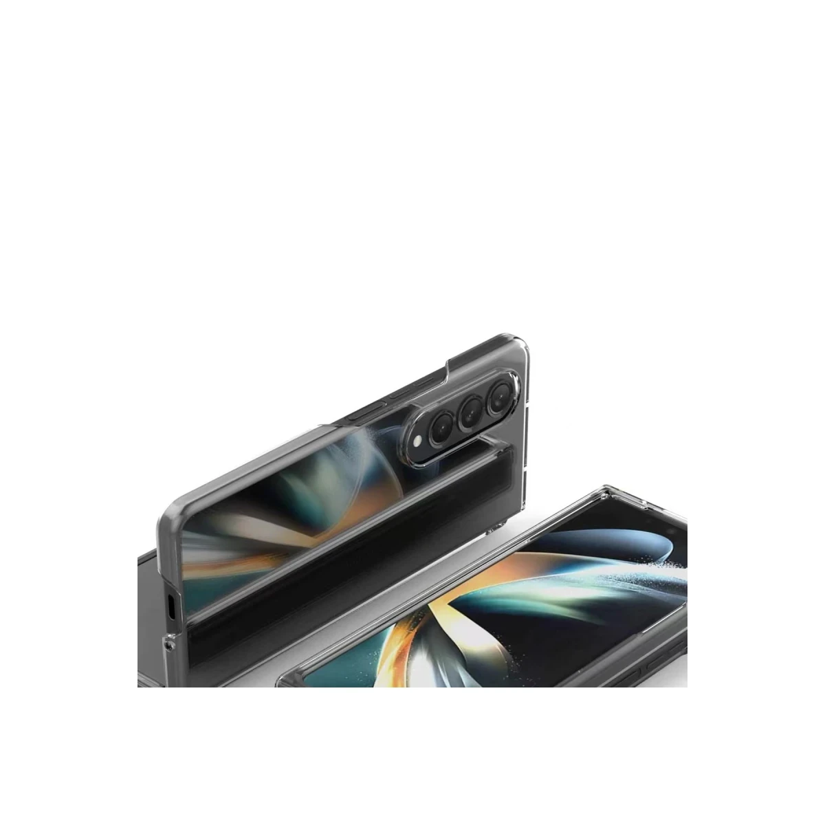 Newface Samsung Galaxy Z Fold 4 Kılıf Fold TPU Silikon - Şeffaf — görsel 4