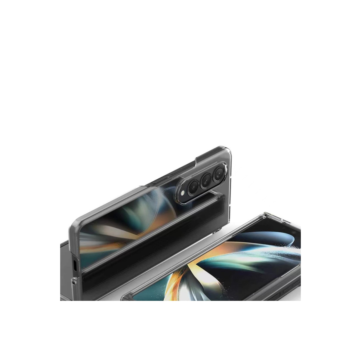 Newface Samsung Galaxy Z Fold 4 Kılıf Fold TPU Silikon - Şeffaf — görsel 6