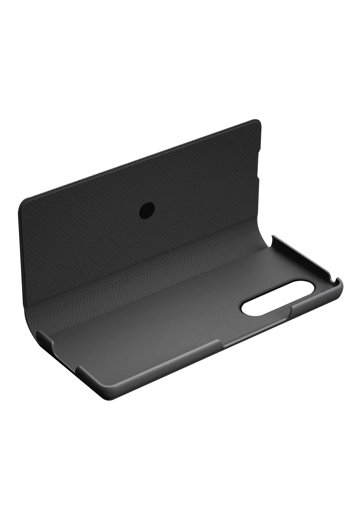 Newface Samsung Galaxy Z Fold 3 Kılıf Fold Karbon Kapak - Siyah — görsel 4