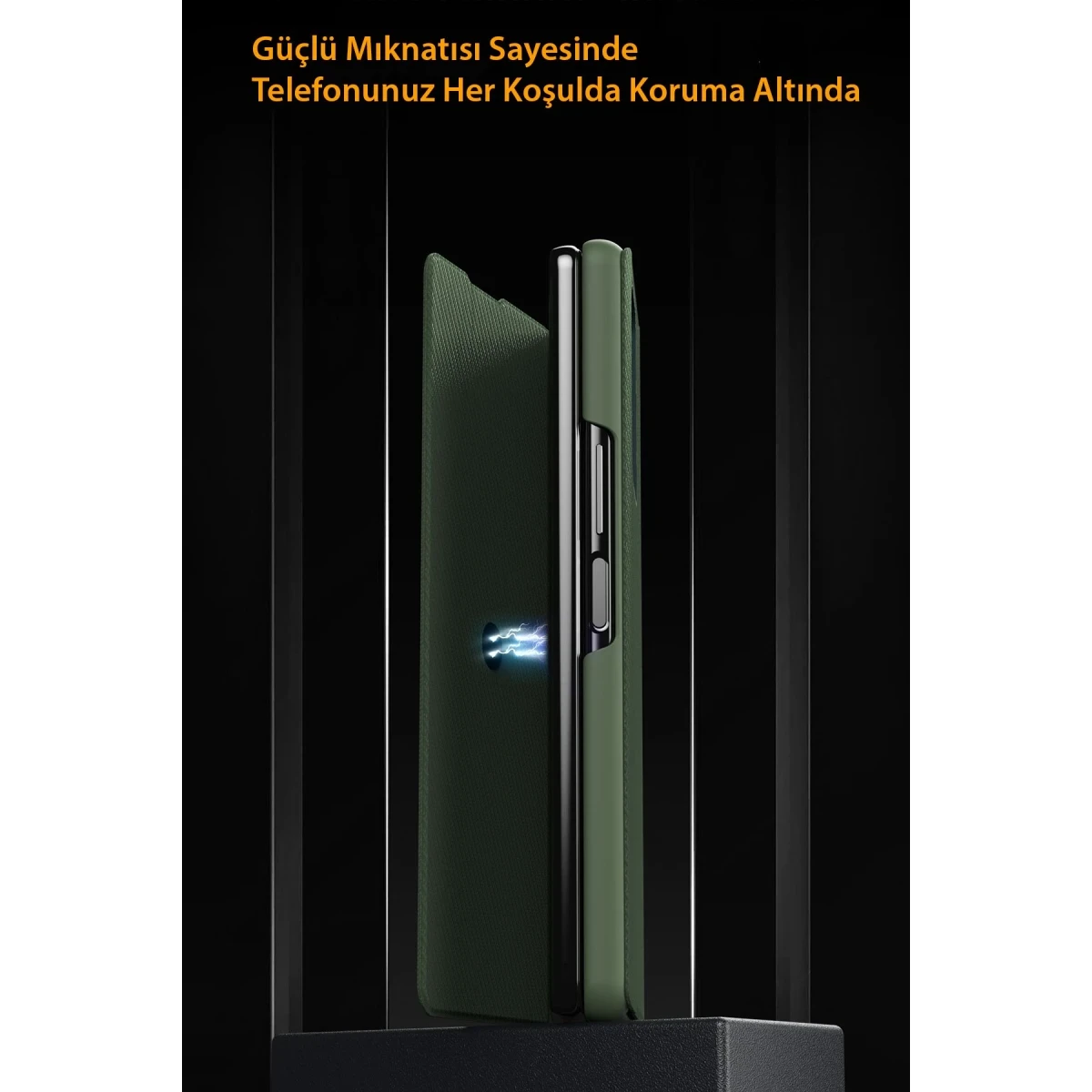 Newface Samsung Galaxy Z Fold 4 Kılıf Fold Karbon Kapak - Siyah — görsel 9