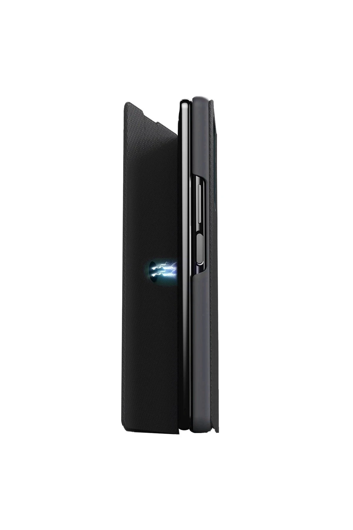 Newface Samsung Galaxy Z Fold 4 Kılıf Fold Karbon Kapak - Siyah — görsel 6