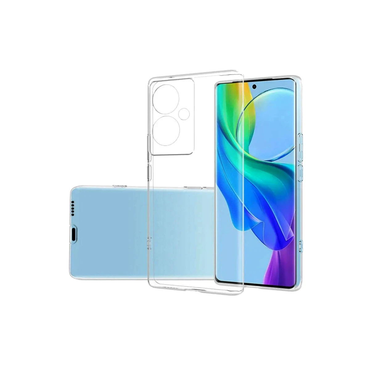 Newface Vivo V29 Lite Kılıf Lüx Şeffaf Silikon — görsel 2