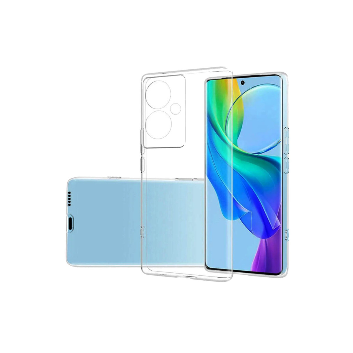 Newface Vivo V29 Lite Kılıf Lüx Şeffaf Silikon — görsel 3