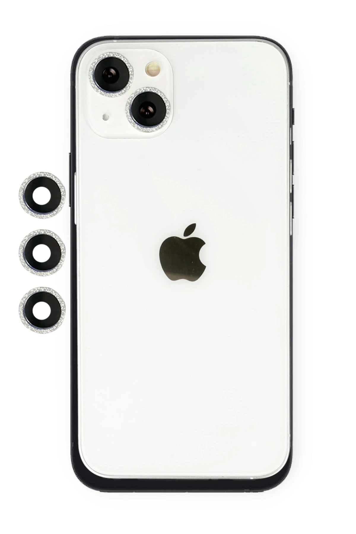 Newface iPhone 14 Shine Kamera Lens - Gümüş