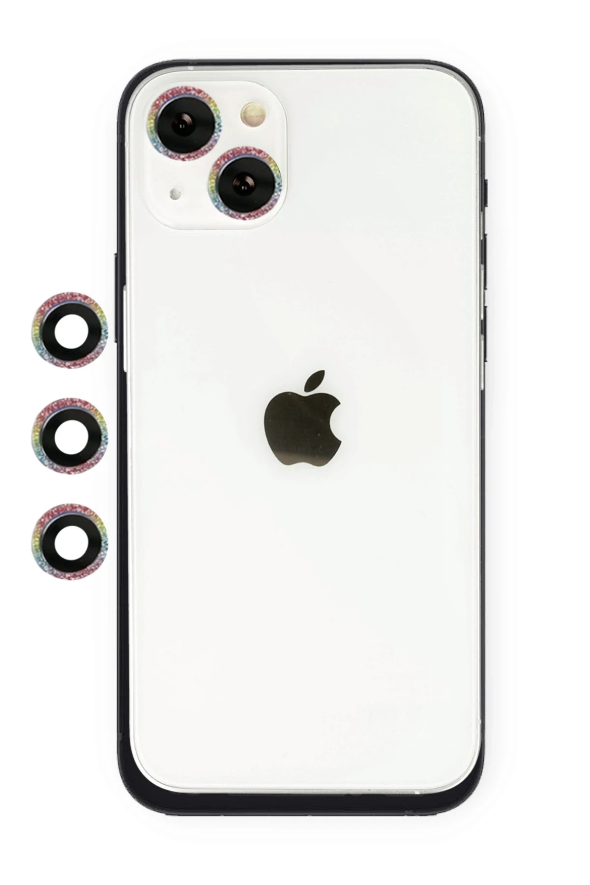 Newface iPhone 14 Shine Kamera Lens - Rainbow