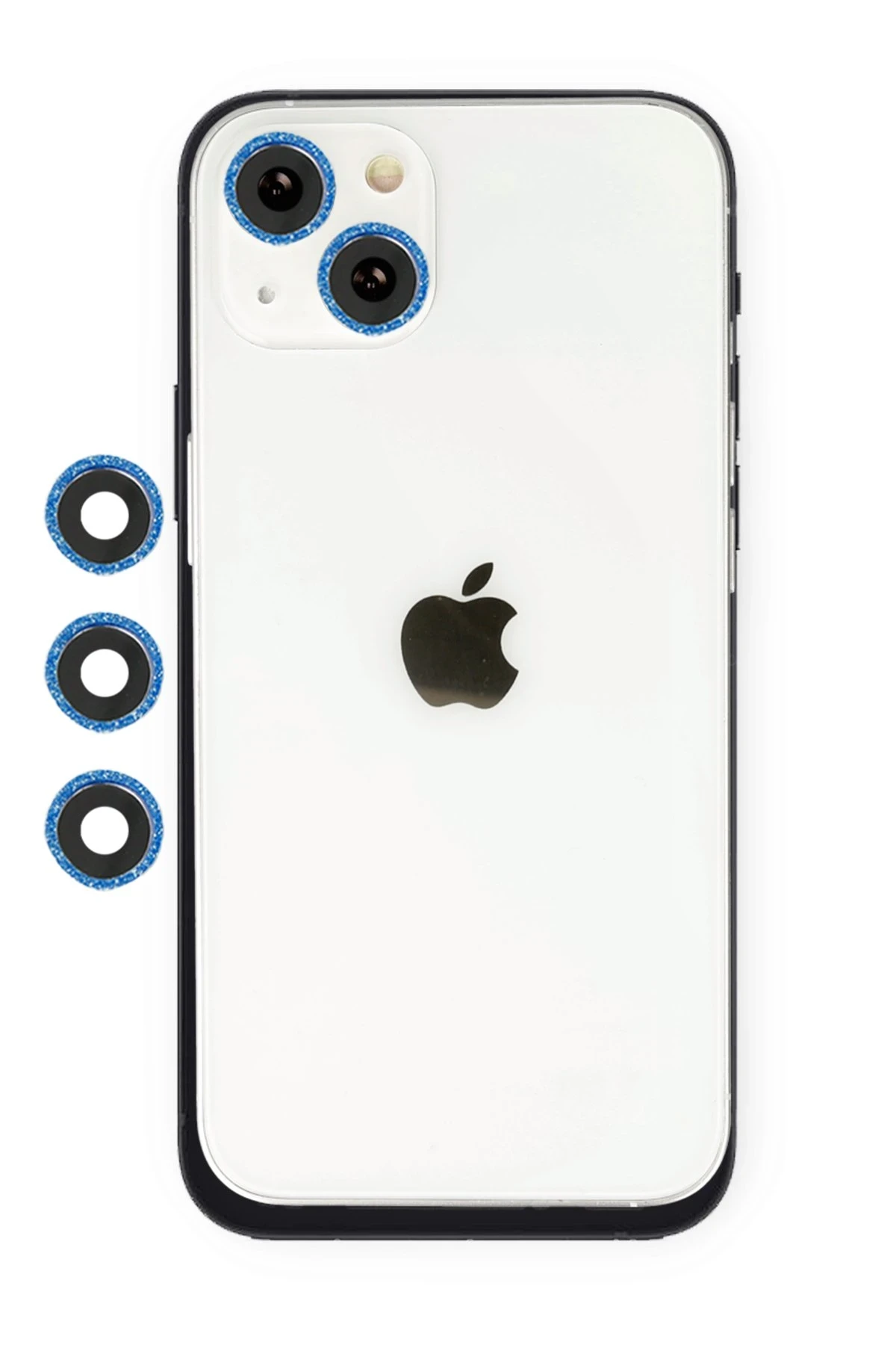 Newface iPhone 14 Shine Kamera Lens - Mavi