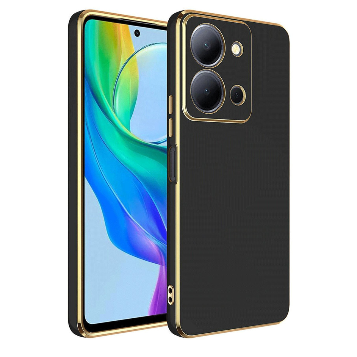 Newface Vivo Y36 Kılıf Volet Silikon - Siyah — görsel 3