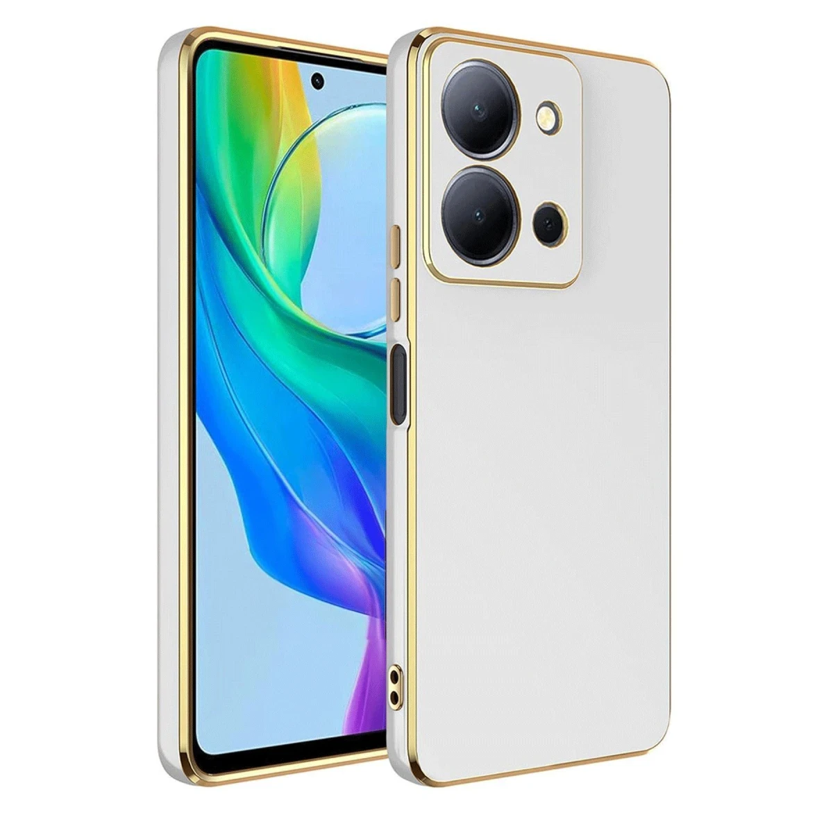 Newface Vivo Y36 Kılıf Volet Silikon - Beyaz