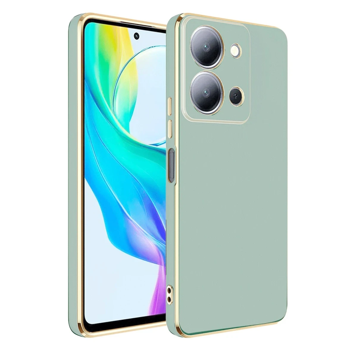 Newface Vivo Y36 Kılıf Volet Silikon - Açık Yeşil