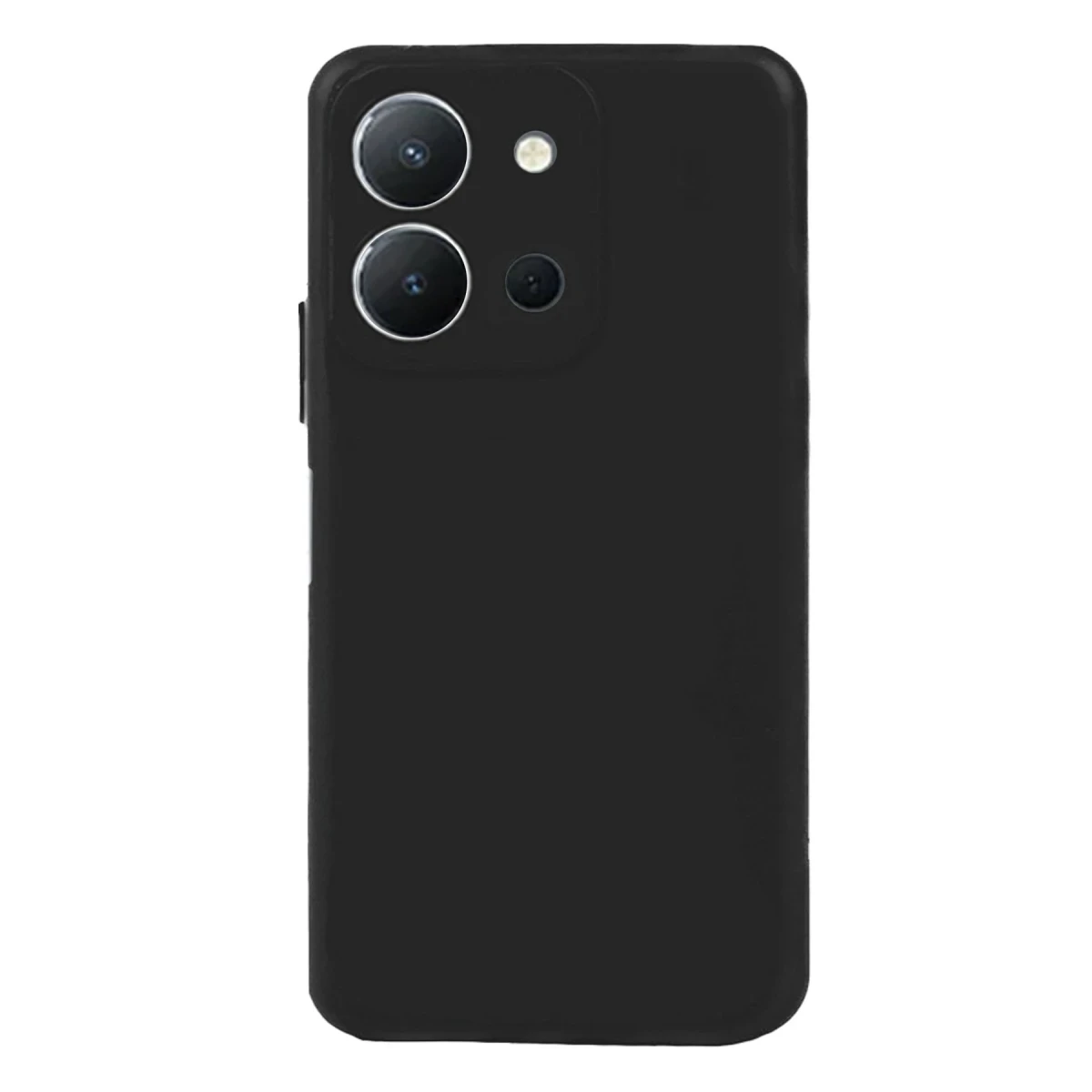 Newface Vivo Y36 Kılıf Nano içi Kadife Silikon - Siyah — görsel 3