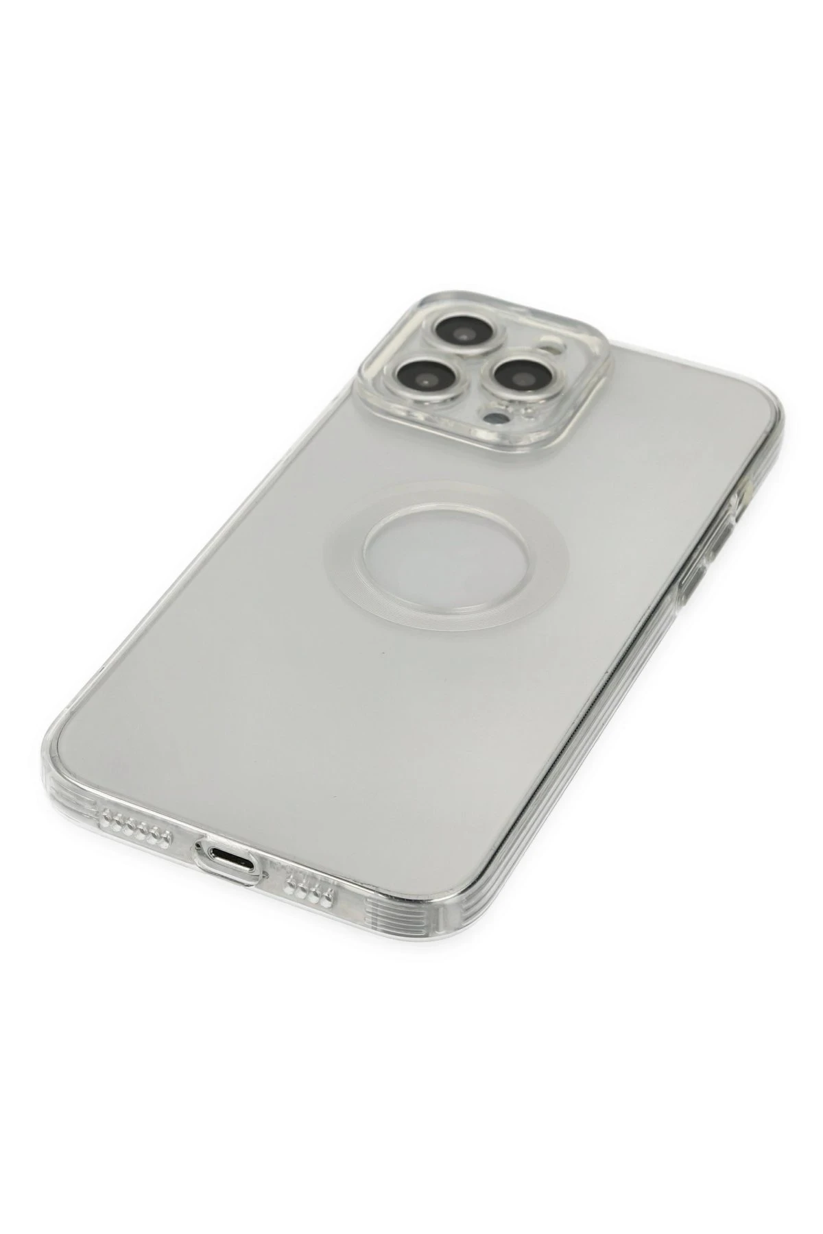 Newface iPhone 13 Pro Max Kılıf Santa Lens Silikon - Şeffaf
