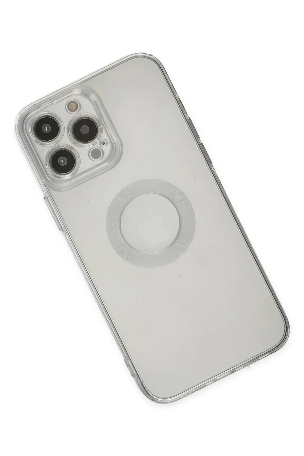 Newface iPhone 13 Pro Max Kılıf Santa Lens Silikon - Şeffaf