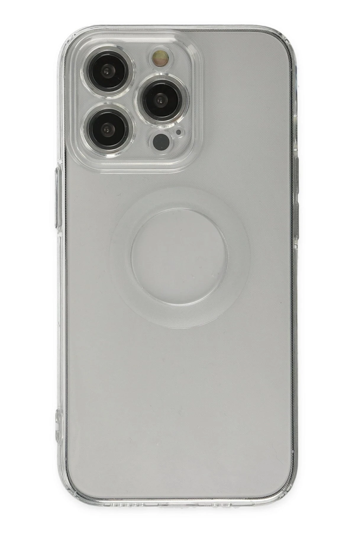 Newface iPhone 14 Pro Kılıf Santa Lens Silikon - Şeffaf