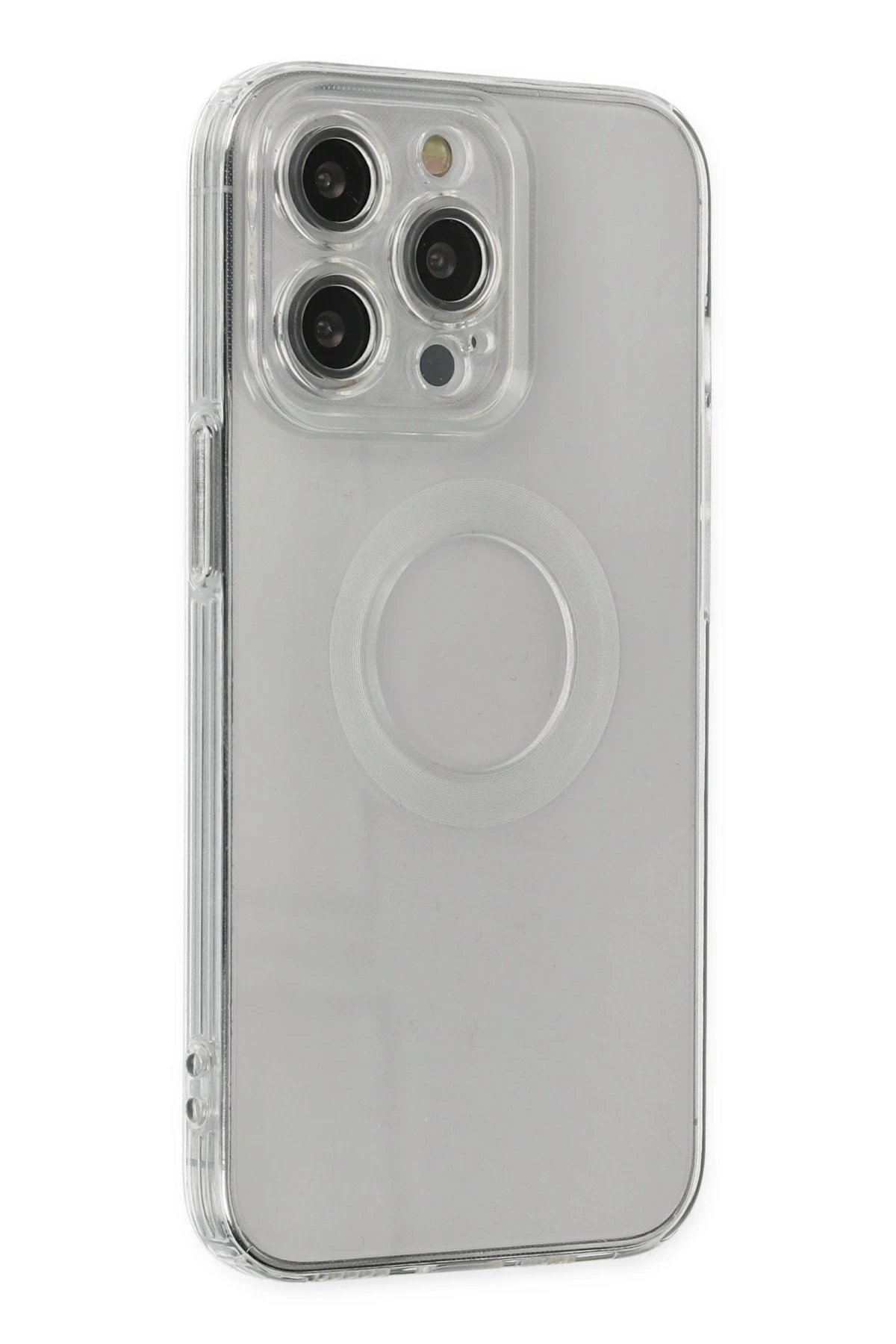 Newface iPhone 14 Pro Kılıf Santa Lens Silikon - Şeffaf
