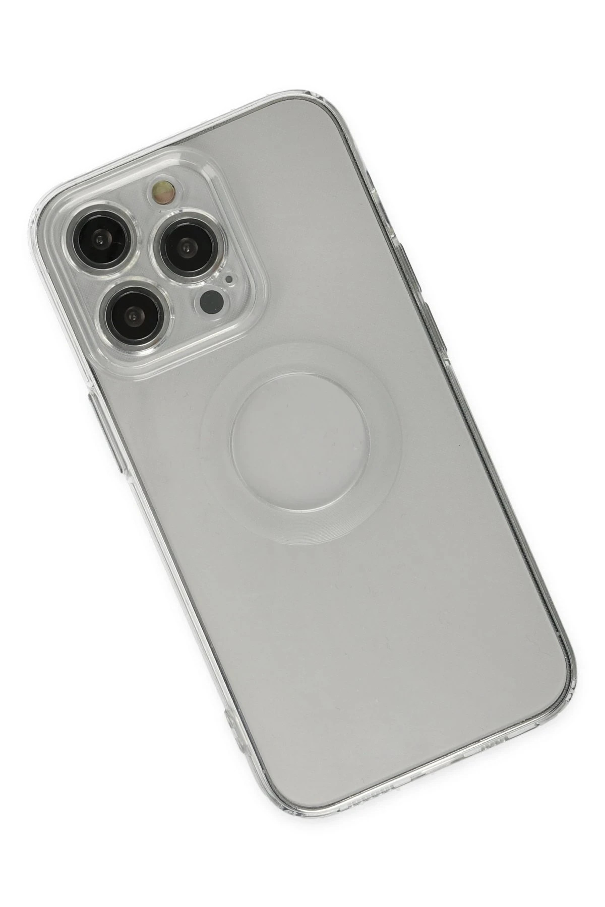 Newface iPhone 14 Pro Kılıf Santa Lens Silikon - Şeffaf