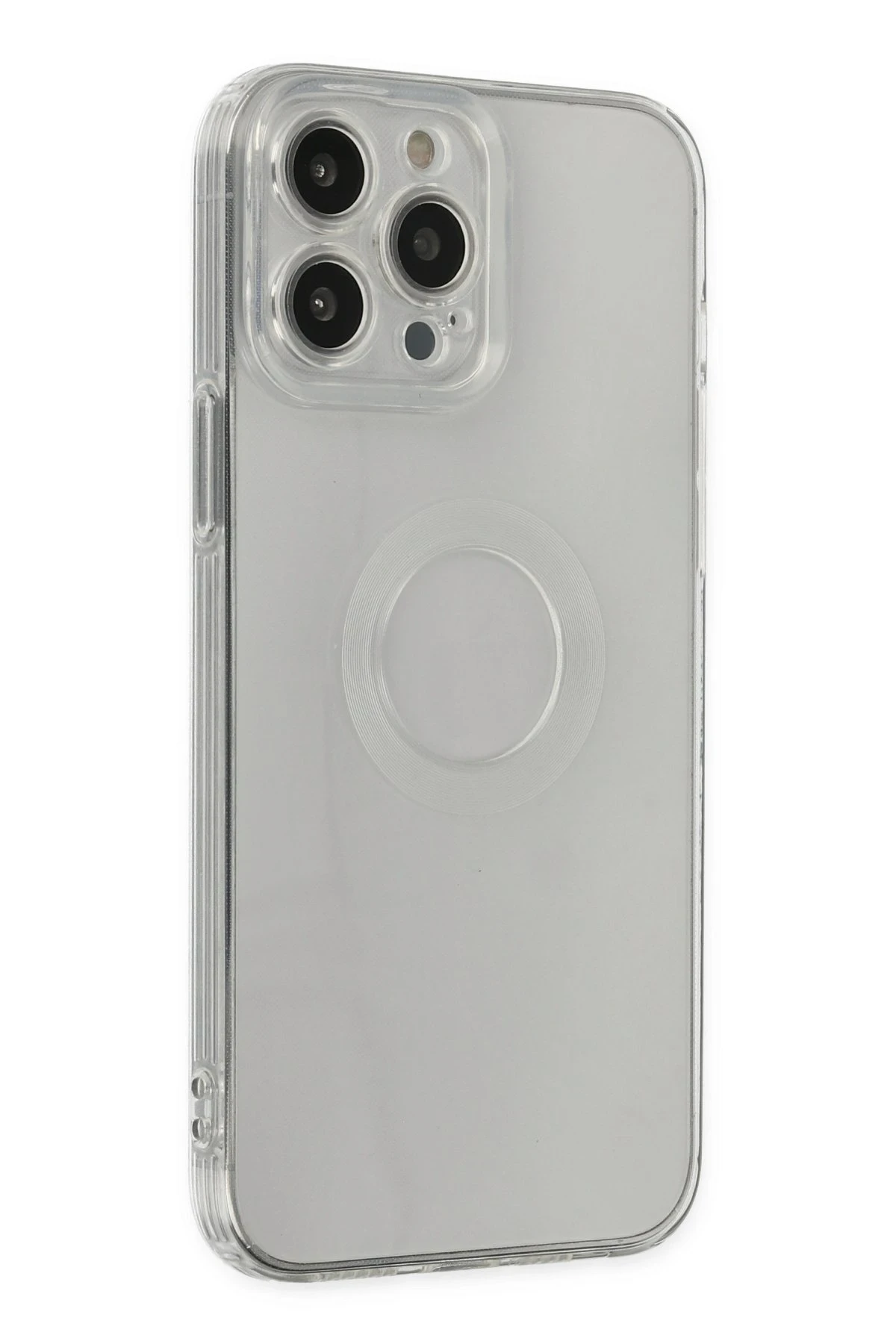 Newface iPhone 14 Pro Max Kılıf Santa Lens Silikon - Şeffaf