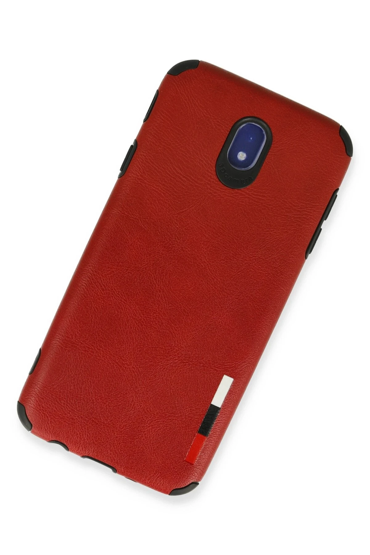 Newface Samsung Galaxy J7 Pro / J730 Kılıf Loop Deri Silikon - Kırmızı