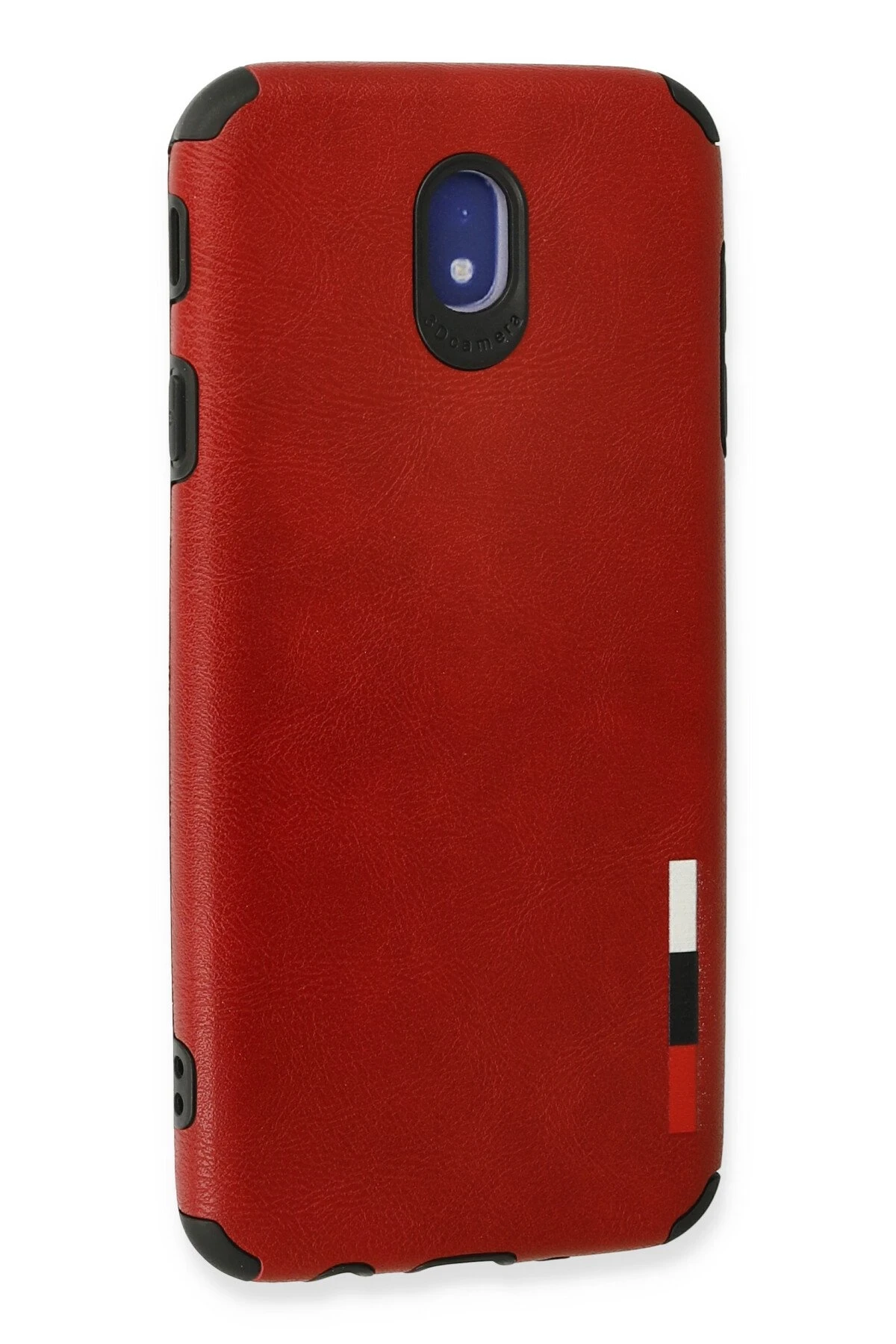 Newface Samsung Galaxy J7 Pro / J730 Kılıf Loop Deri Silikon - Kırmızı