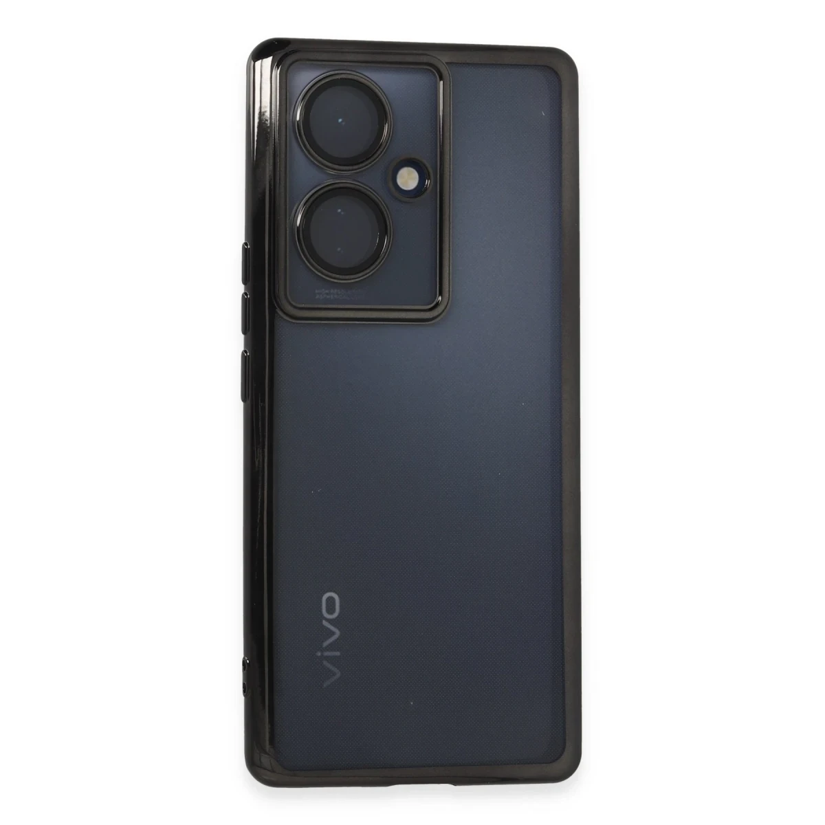 Newface Vivo V29 Lite Kılıf Razer Lensli Silikon - Siyah — görsel 5