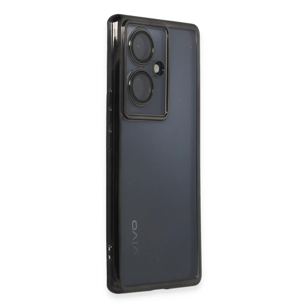 Newface Vivo V29 Lite Kılıf Razer Lensli Silikon - Siyah — görsel 6