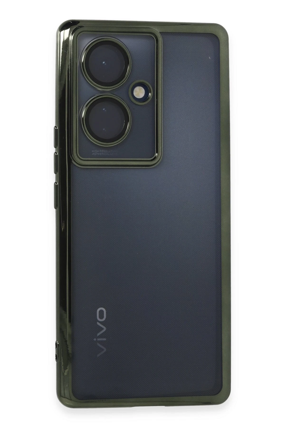 Newface Vivo V29 Lite Kılıf Razer Lensli Silikon - Yeşil