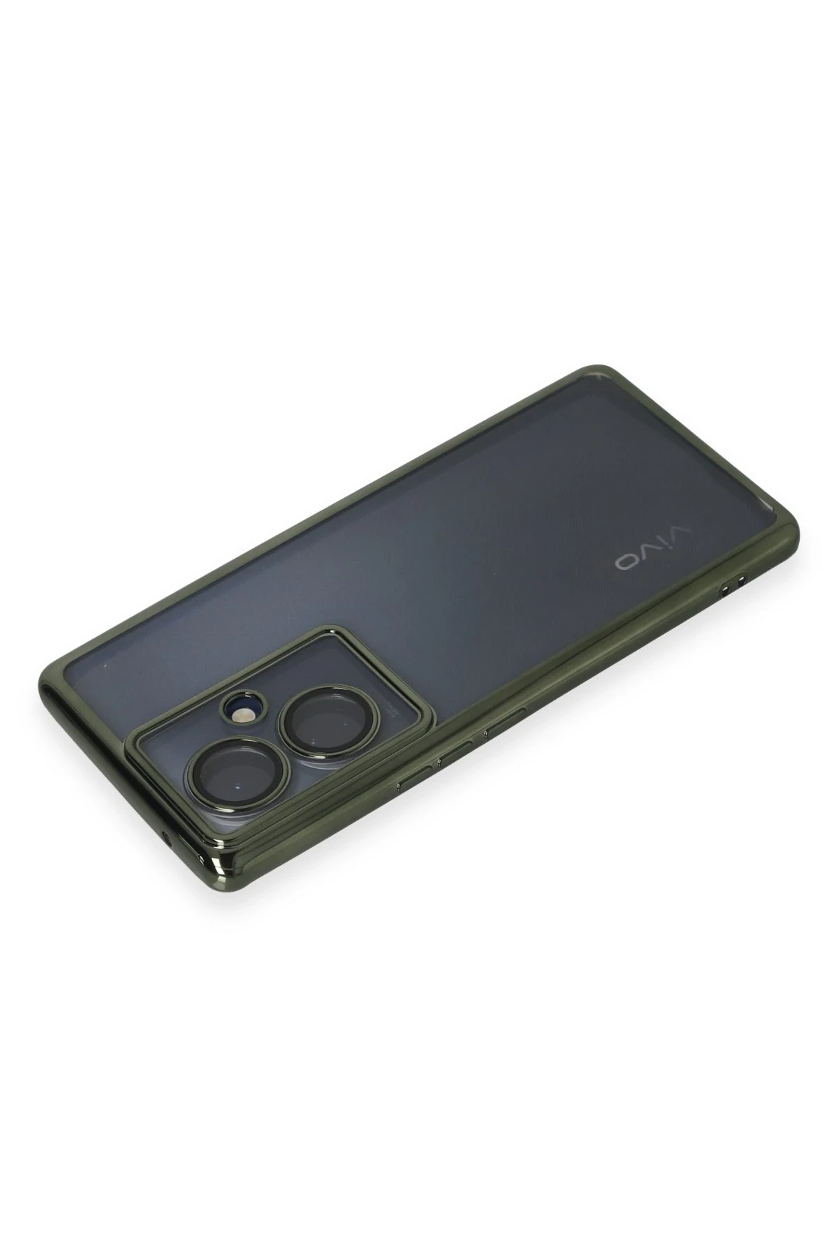 Newface Vivo V29 Lite Kılıf Razer Lensli Silikon - Yeşil