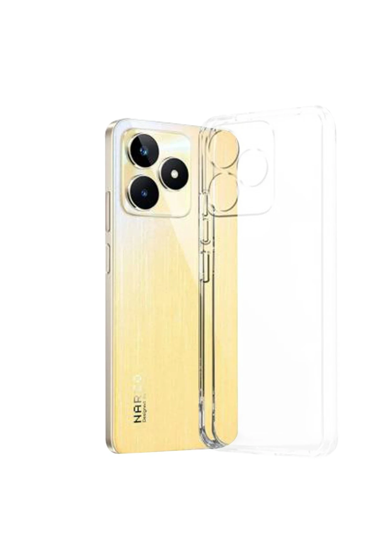 Newface Realme C53 Kılıf Lüx Şeffaf Silikon