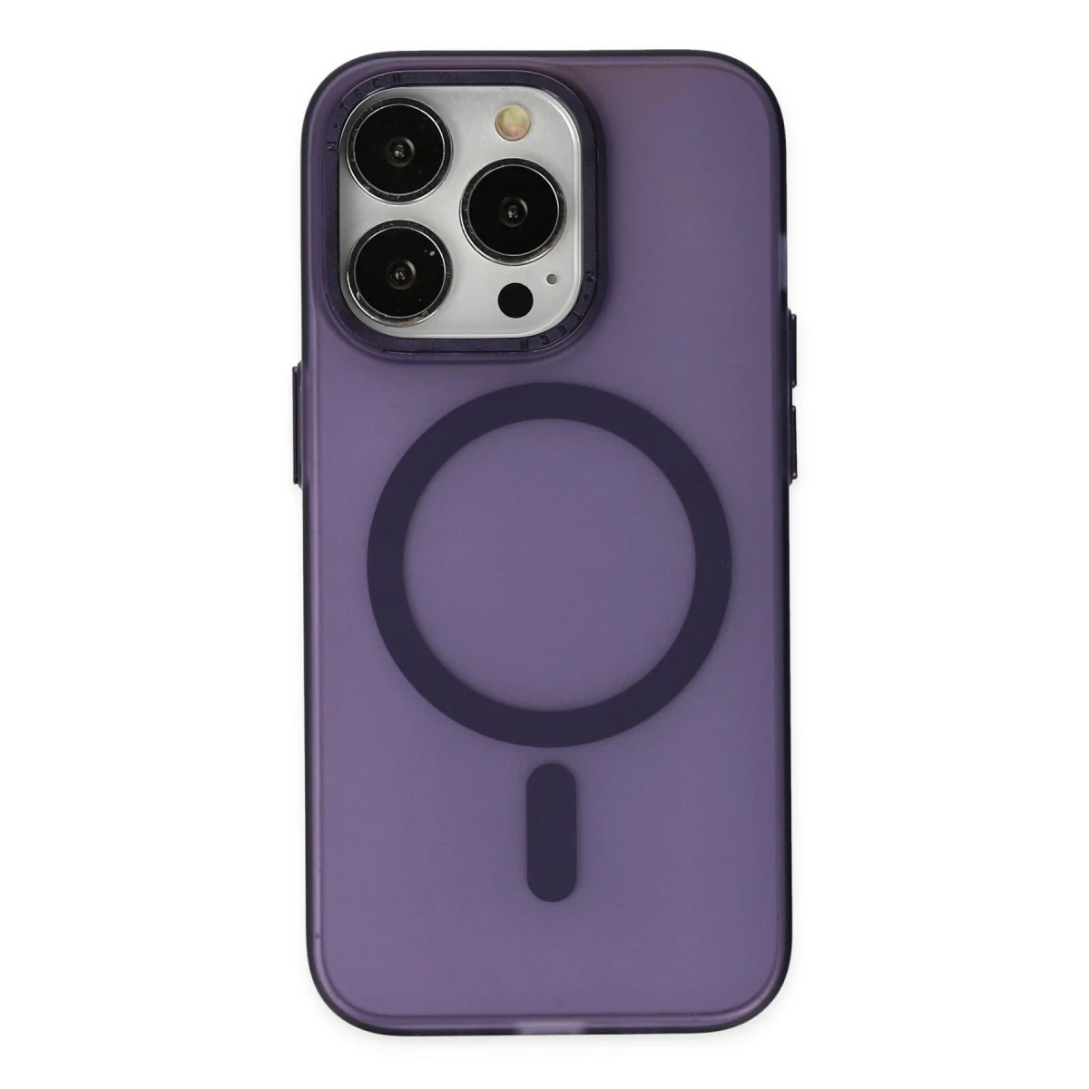 Newface Apple iPhone 14 Pro Kılıf Lodos Magneticsafe Mat Kapak - Mor