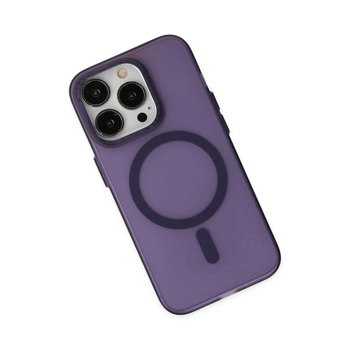 Newface Apple iPhone 14 Pro Kılıf Lodos Magneticsafe Mat Kapak - Mor