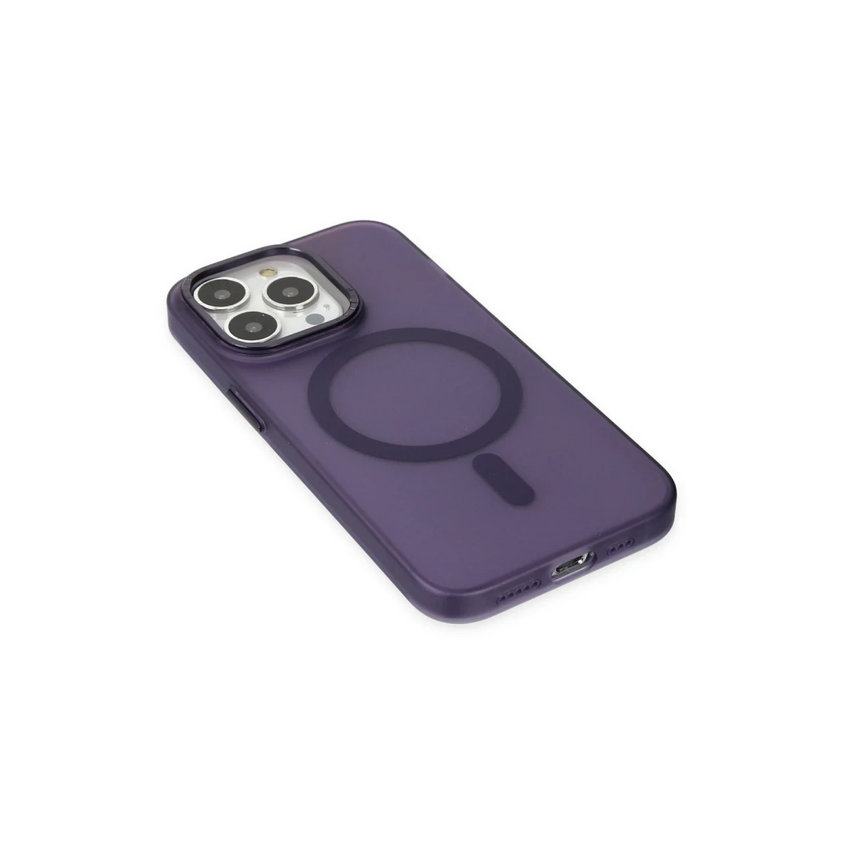 Newface Apple iPhone 14 Pro Kılıf Lodos Magneticsafe Mat Kapak - Mor