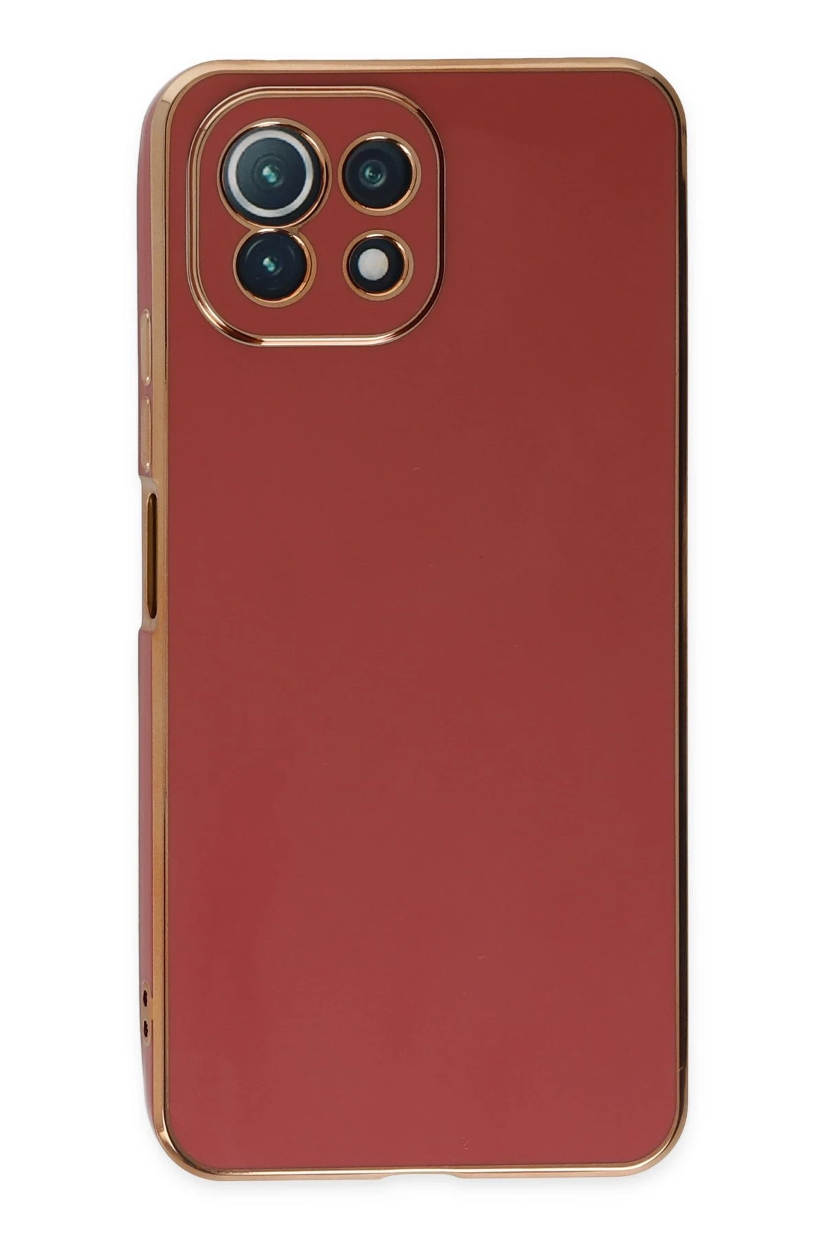 Newface Xiaomi Mİ 11 Lite Kılıf Volet Silikon - Kırmızı