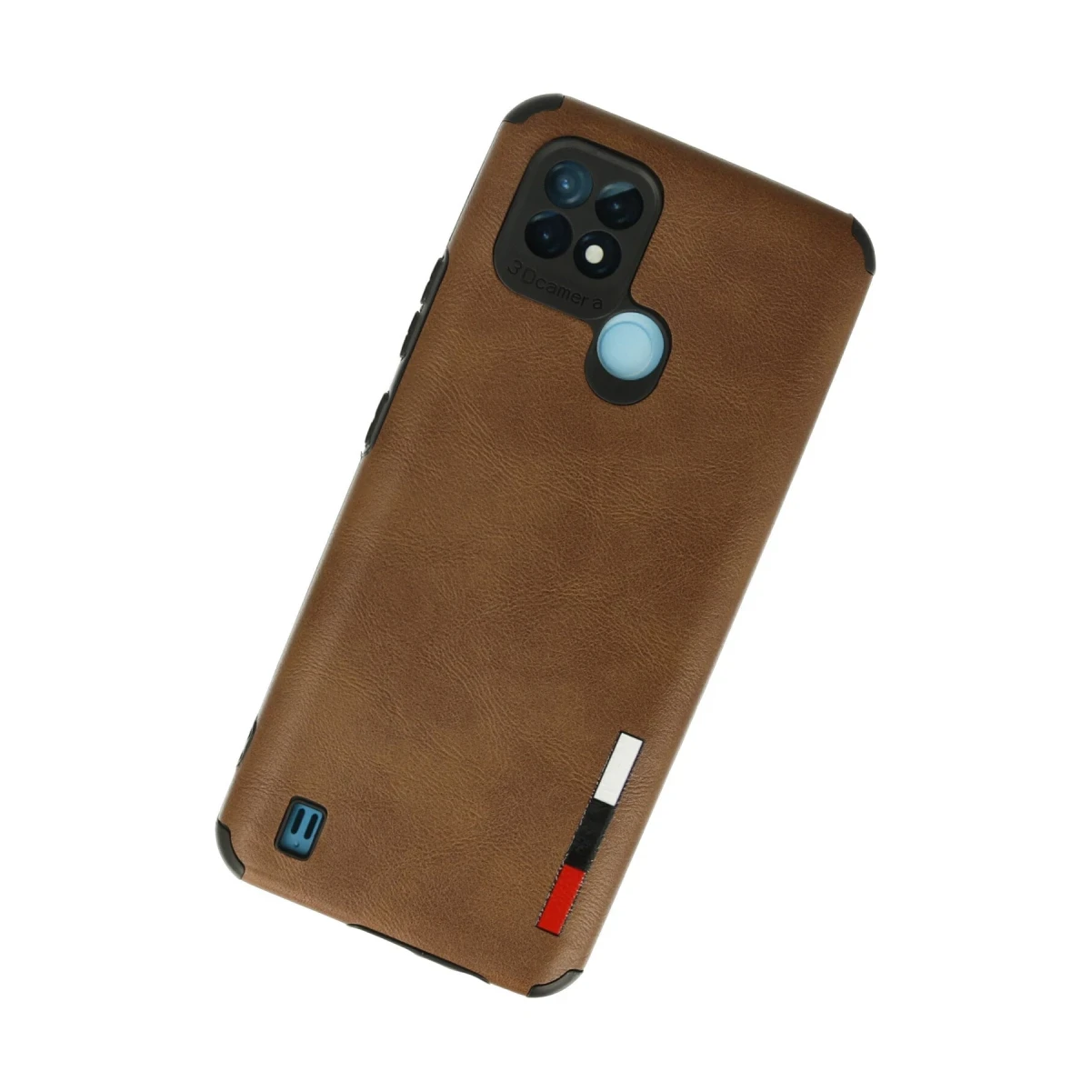 Newface Realme C21 Kılıf Loop Deri Silikon - Kahverengi