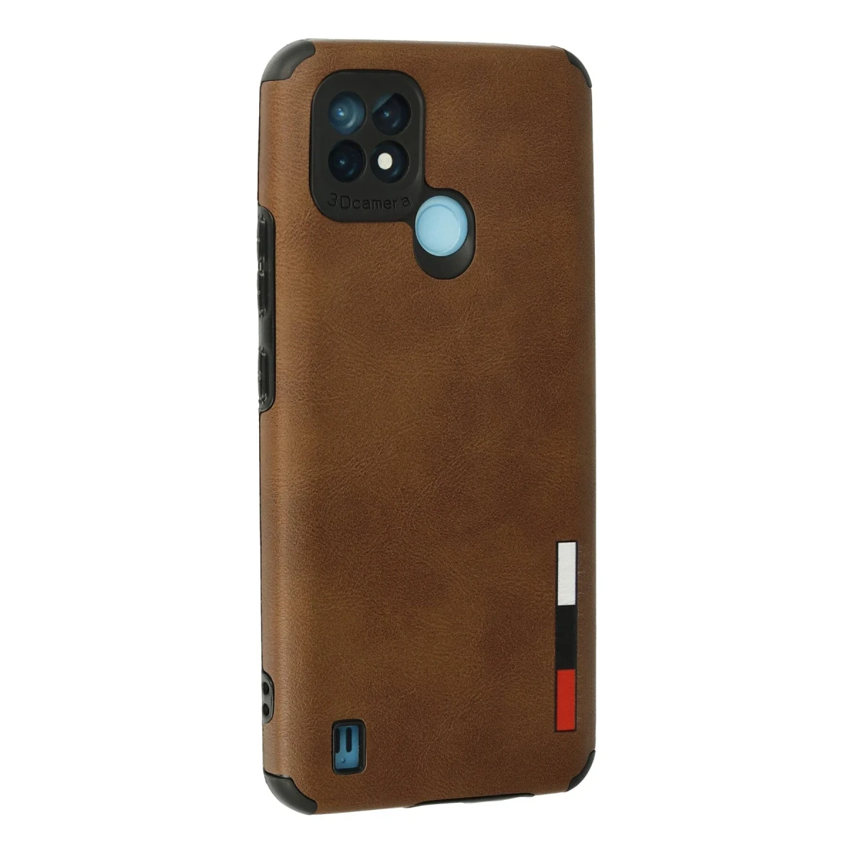 Newface Realme C21 Kılıf Loop Deri Silikon - Kahverengi