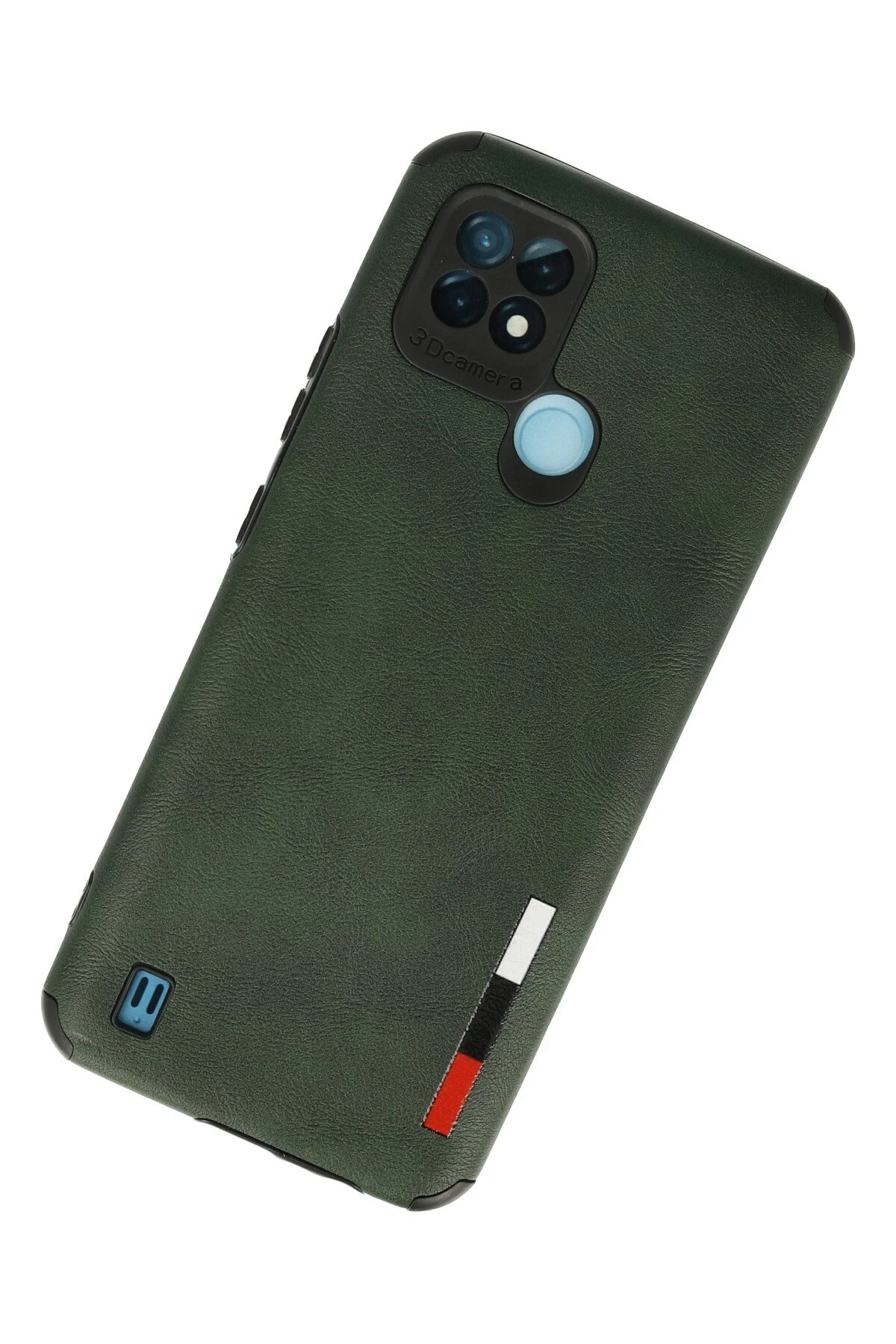 Newface Realme C21 Kılıf Loop Deri Silikon - Yeşil