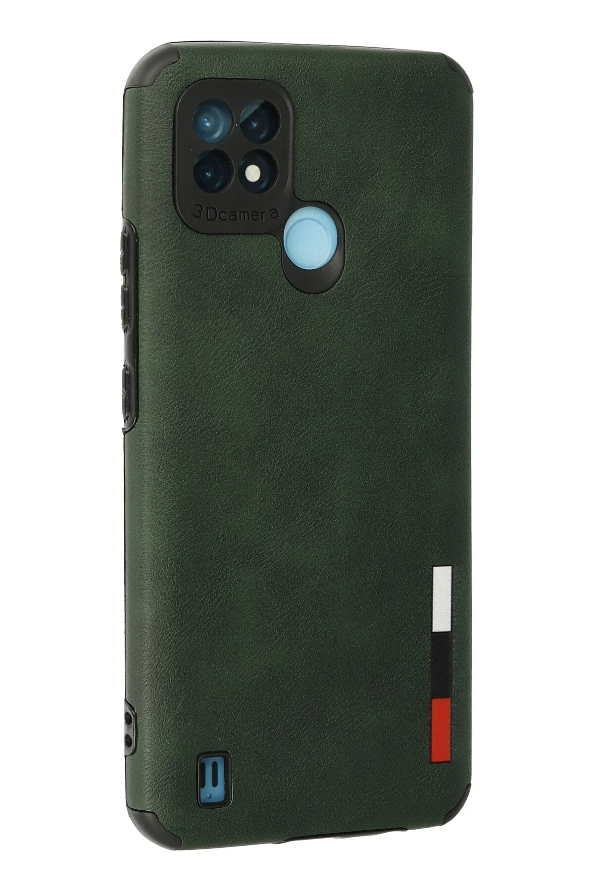 Newface Realme C21 Kılıf Loop Deri Silikon - Yeşil