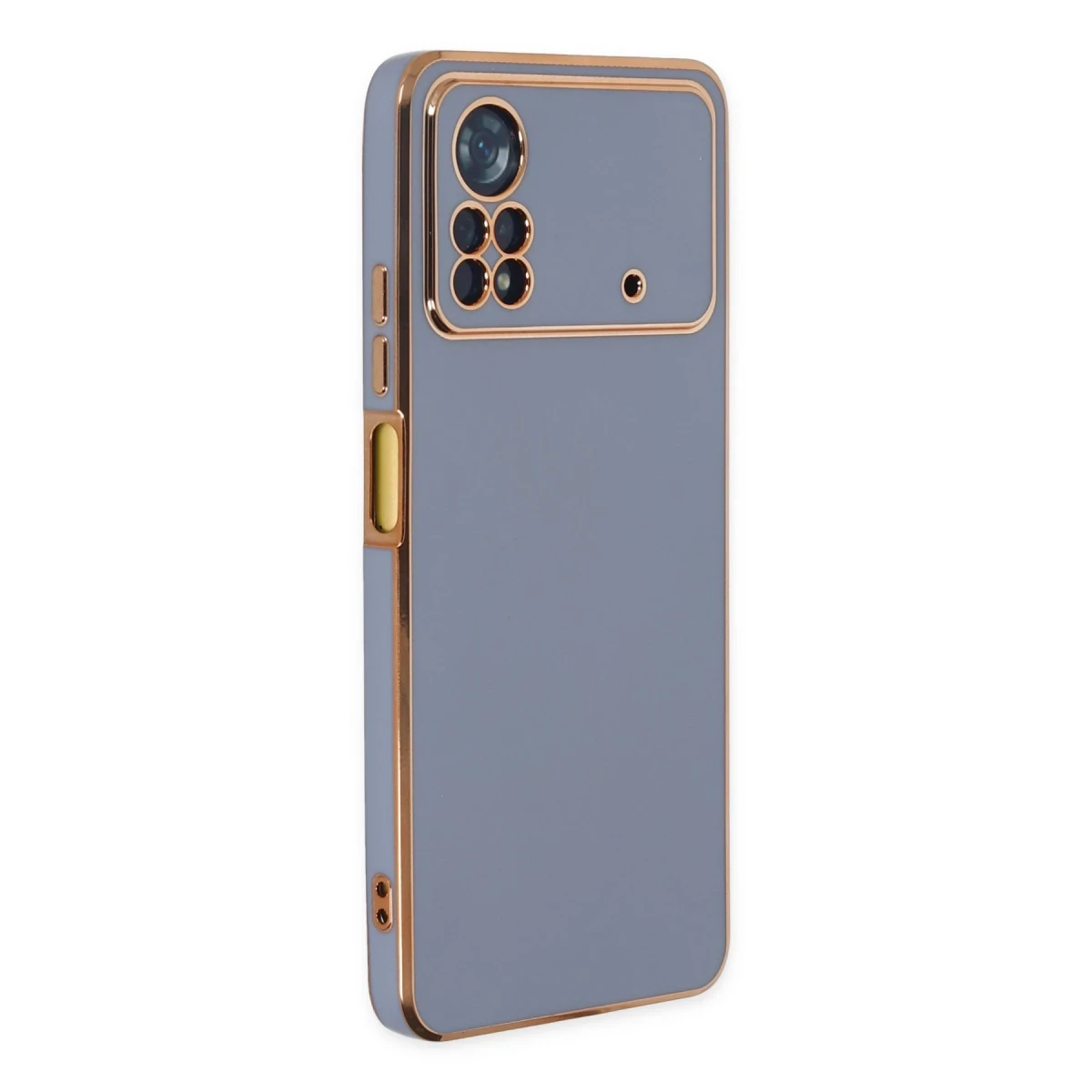 Newface Xiaomi Poco X4 Pro 5G Kılıf Volet Silikon - Mavi