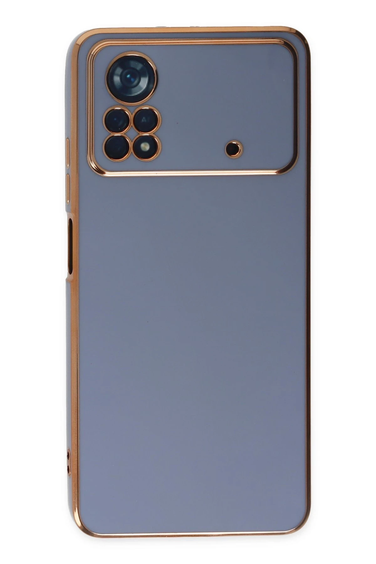 Newface Xiaomi Poco X4 Pro 5G Kılıf Volet Silikon - Mavi