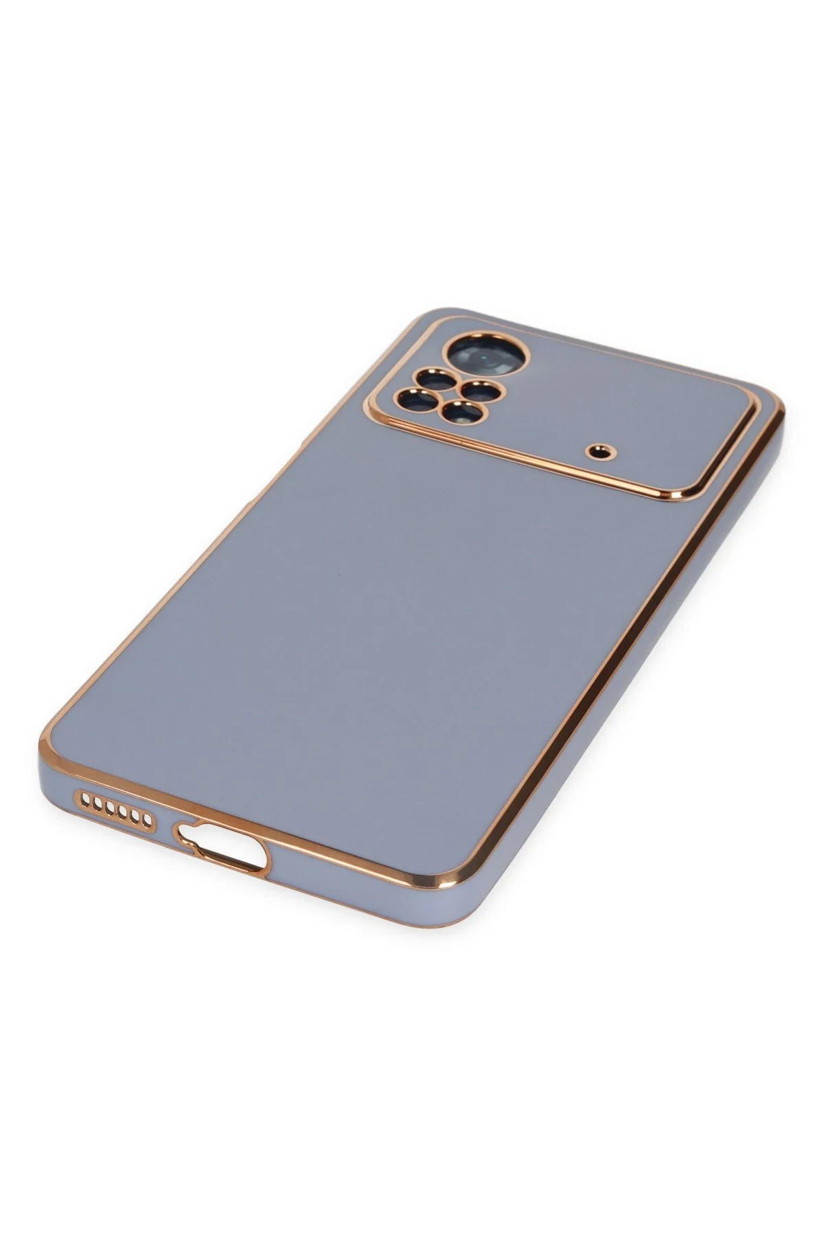 Newface Xiaomi Poco X4 Pro 5G Kılıf Volet Silikon - Mavi