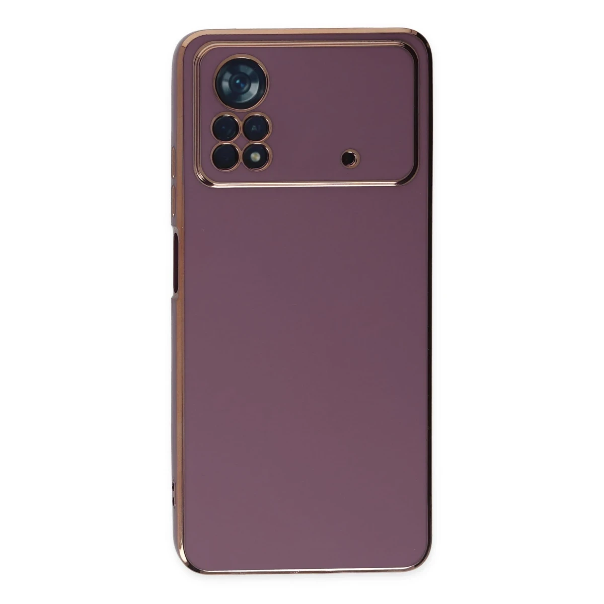 Newface Xiaomi Poco X4 Pro 5G Kılıf Volet Silikon - Mor