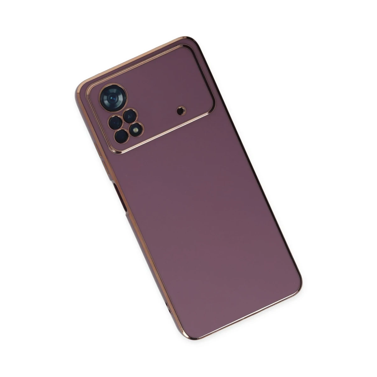 Newface Xiaomi Poco X4 Pro 5G Kılıf Volet Silikon - Mor