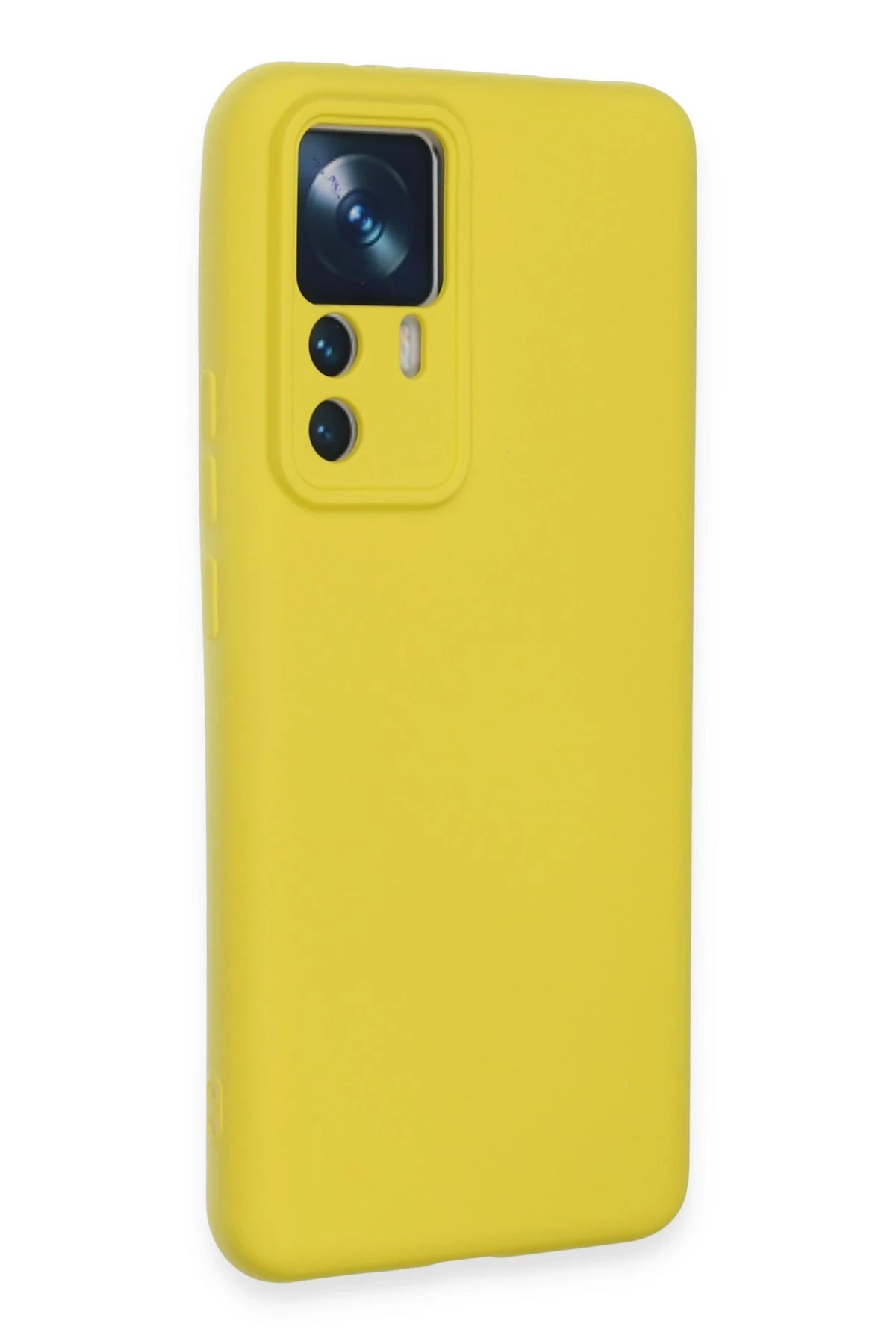 Newface Xiaomi Mi 12T Pro Kılıf Nano içi Kadife Silikon - Sarı